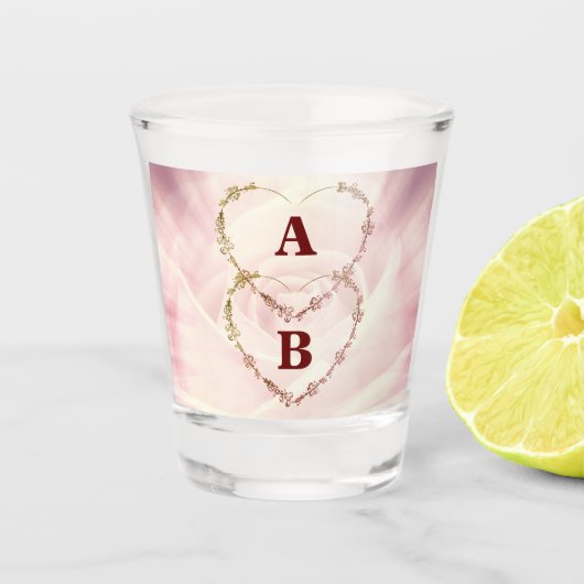 Ontwerp van de Valentijnsdag Shot Glass. Glas (Voorkant)