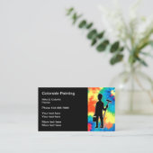 Ontwerp van de verf van het Huis van de Retro Visitekaartje (Staand voorkant)