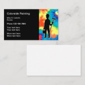 Ontwerp van de verf van het Huis van de Retro Visitekaartje (Voorkant / Achterkant)