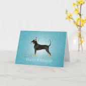 Ontwerp van de Verjaardag van Coonhound van Kaart (Gele Bloem)