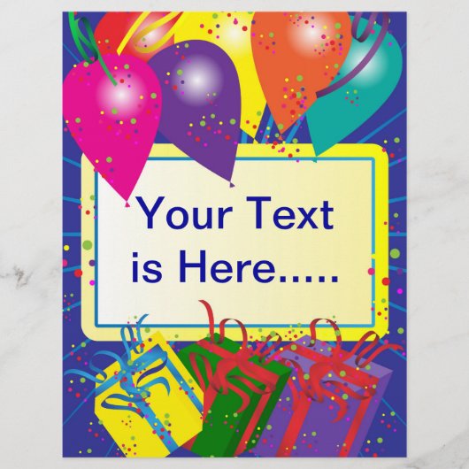 Ontwerp van de verjaardagspartij flyer (Voorkant)