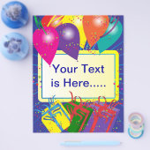 Ontwerp van de verjaardagspartij flyer (Enkel)