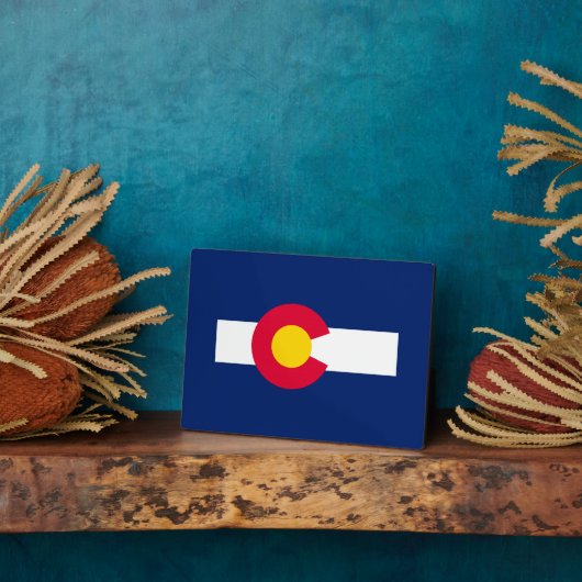 Ontwerp van de vlag van Colorado Fotoplaat (Zijkant)
