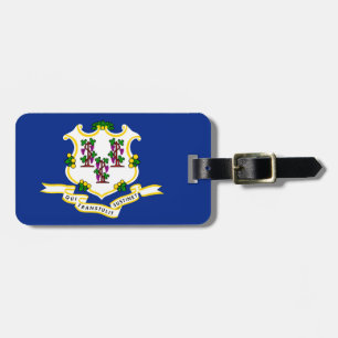 Ontwerp van de vlag van Connecticut Bagagelabel