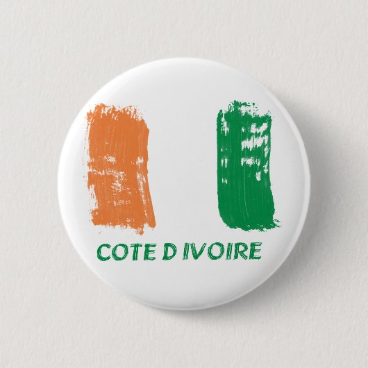 Ontwerp van de vlag van Cote D'Ivore Ronde Button 5,7 Cm (Voorkant)