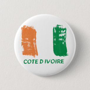 Ontwerp van de vlag van Cote D'Ivore Ronde Button 5,7 Cm