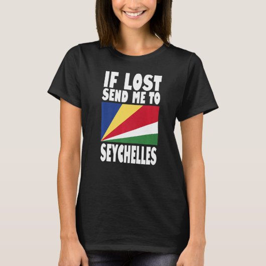 Ontwerp van de vlag van de Seychellen Als het verl T-shirt (Voorkant)