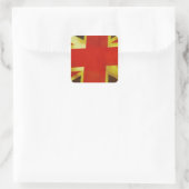 Ontwerp van de vlag van de Unie Vierkante Sticker (Tas)