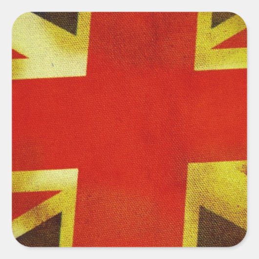 Ontwerp van de vlag van de Unie Vierkante Sticker (Voorkant)