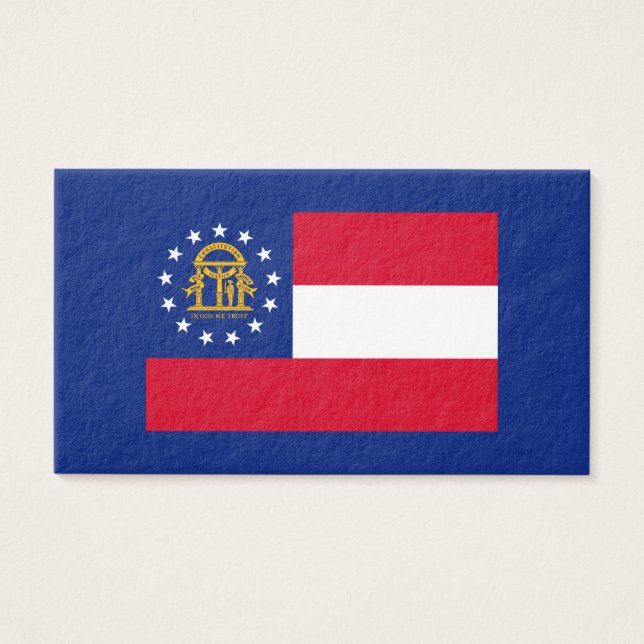 Ontwerp van de vlag van Georgia Visitekaartje (Voorkant)