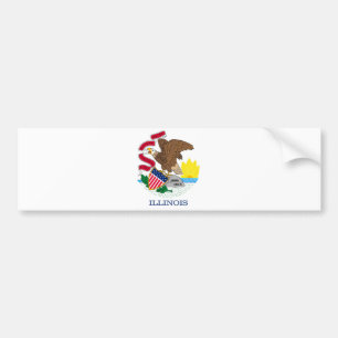 Ontwerp van de vlag van Illinois Bumpersticker
