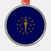 Ontwerp van de vlag van Indiana Metalen Ornament (Voorkant)
