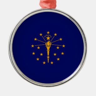 Ontwerp van de vlag van Indiana Metalen Ornament