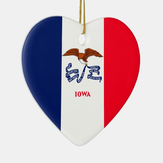 Ontwerp van de vlag van Iowa Keramisch Ornament (Rechts)