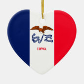 Ontwerp van de vlag van Iowa Keramisch Ornament (Voorkant)