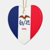 Ontwerp van de vlag van Iowa Keramisch Ornament (Links)