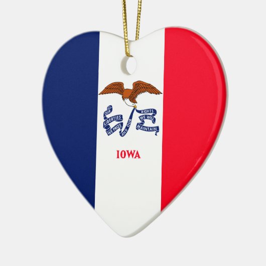 Ontwerp van de vlag van Iowa Keramisch Ornament (Links)