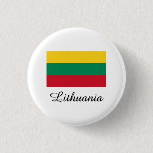 Ontwerp van de vlag van Litouwen Ronde Button 3,2 Cm (Voorkant)