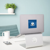 Ontwerp van de vlag van Louisiana Sticker (Laptop op bureau)