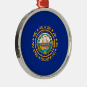 Ontwerp van de vlag van New Hampshire Metalen Ornament (Rechts)