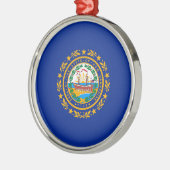 Ontwerp van de vlag van New Hampshire Metalen Ornament (Links)