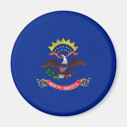 Ontwerp van de vlag van North Dakota Magneet (Voorkant)