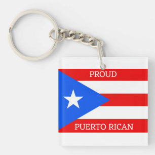 Ontwerp van de vlag van Puerto Rico Sleutelhanger