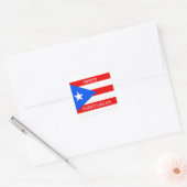Ontwerp van de vlag van Puerto Rico Vierkante Sticker (Envelop)