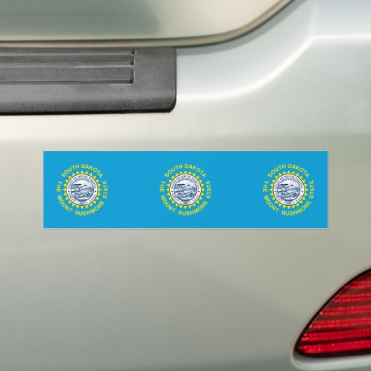 Ontwerp van de vlag van South Dakota Bumpersticker (Op auto)