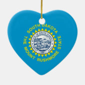 Ontwerp van de vlag van South Dakota Keramisch Ornament (Achterkant)