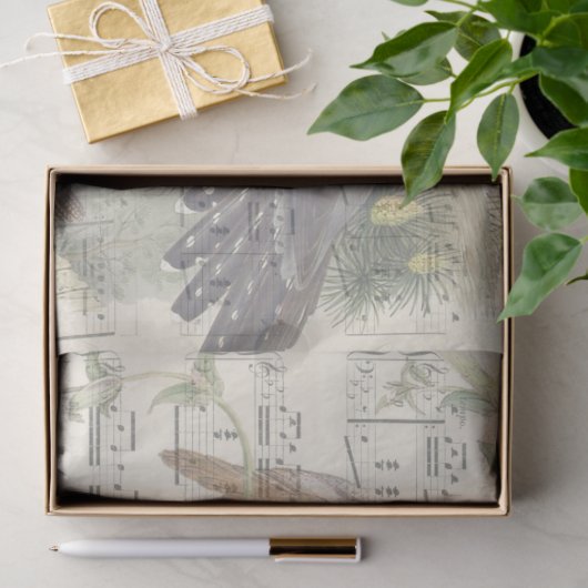 Ontwerp van de vogelreeks 7 tissuepapier (Geschenk)