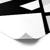 Ontwerp van de voorzitter van de Black White Grey  Poster (Hoek)