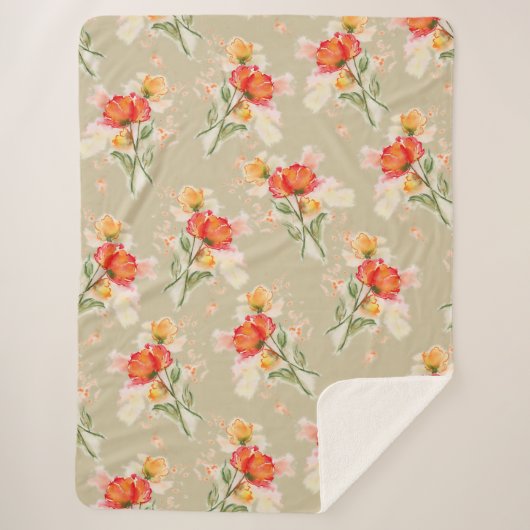  ontwerp van de waterverf op de sherpa - deken (Voorkant)