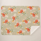  ontwerp van de waterverf op de sherpa - deken (Voorkant (horizontaal))