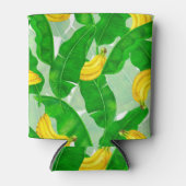 Ontwerp van de waterverf van bananen en bladeren blikjeskoeler (Voorkant)