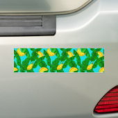 Ontwerp van de waterverf van bananen en bladeren bumpersticker (Op auto)