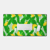 Ontwerp van de waterverf van bananen en bladeren bureaumat (Keyboard & Muis)