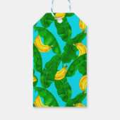 Ontwerp van de waterverf van bananen en bladeren cadeaulabel (Achterkant)