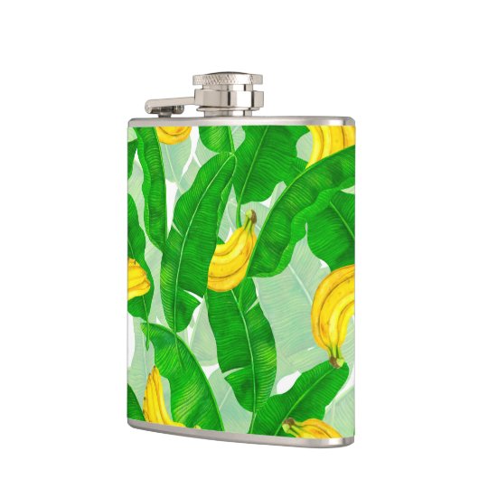 Ontwerp van de waterverf van bananen en bladeren heupfles (Links)