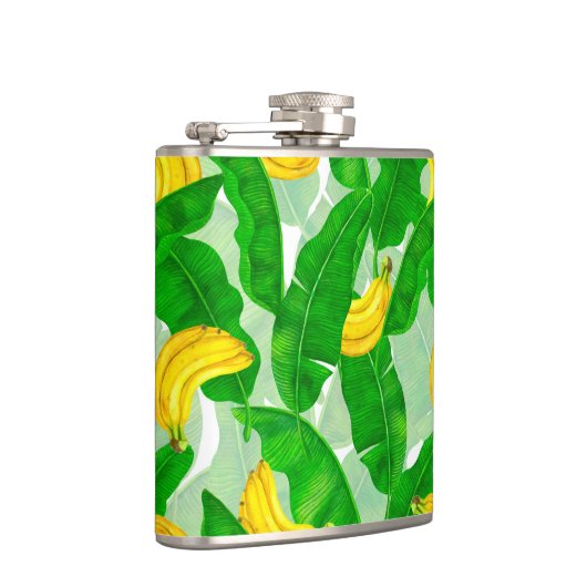 Ontwerp van de waterverf van bananen en bladeren heupfles (Rechts)
