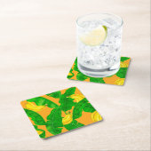 Ontwerp van de waterverf van bananen en bladeren kartonnen onderzetters (Insitu)