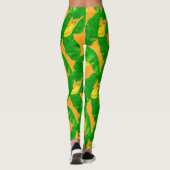 Ontwerp van de waterverf van bananen en bladeren leggings (Achterkant)
