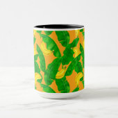 Ontwerp van de waterverf van bananen en bladeren mok (Midden)