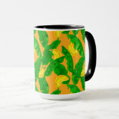 Ontwerp van de waterverf van bananen en bladeren mok (Voorkant rechts)