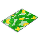 Ontwerp van de waterverf van bananen en bladeren notitieboek (Linkerzijde)