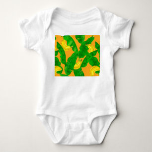 Ontwerp van de waterverf van bananen en bladeren romper