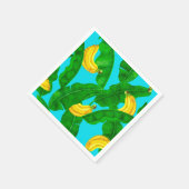 Ontwerp van de waterverf van bananen en bladeren servet (Hoek)