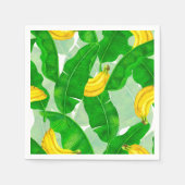 Ontwerp van de waterverf van bananen en bladeren servet (Voorkant)
