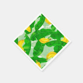 Ontwerp van de waterverf van bananen en bladeren servet (Hoek)