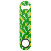 Ontwerp van de waterverf van bananen en bladeren speed flessenopener (Achterkant)